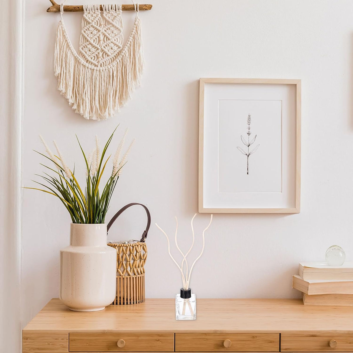 20Pcs Wavy Rattan Reed Diffuser Sticks, 28cm/11 Natuurlijk Houten Rattan Geurverspreider Vervangende Sticks voor Thuis, Slaapkamer, Hotel, Badkamer Schelfdecoratie (Licht Koffie)