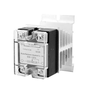 Solid State Relay Voltage Resistance Regulator, 10 Amp, 25V AC - 380V AC, Heat Sink