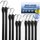 Cintas elásticas con ganchos, 10 Unidades, 10", 15", 21", 31", Goma EPDM