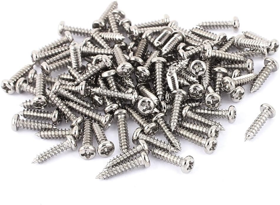 100pcs M3 x 12mm Stainless Steel Cross pan Head Self Tapping Screws Bolts