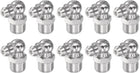 304 Stainless Steel 90 Degree Grease Fitting M10 x 1mm Thread Hydraulic Grease Fitting Accessories, 10Pcs