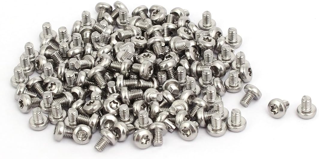 M3x4mm 304 Stainless Steel Button Head Torx Screws Fasteners 150pcs