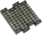 4 Pcs 8 Positions Dual Rows 600V 15A Wire Barrier Block Terminal Strip TB-1508L