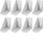 8Pcs Inside Corner Bracket Gusset, 77x77x40mm 4080 Angle Connectors for 4040/4080 Series Aluminum Extrusion Profile Silver
