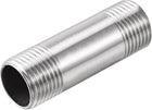 Stainless Steel Pipe Fitting G1/2 Male to G1/2 Male Thread 60mm Length Cast Pipe Coupler