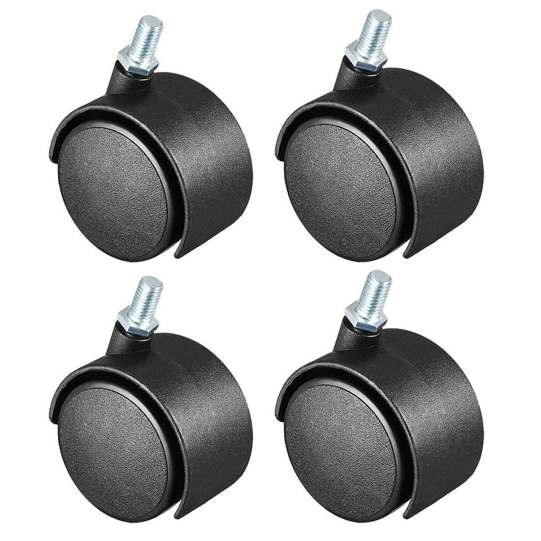 Swivel Casters 2 Inch Nylon 360 Degree M8 x 13mm Threaded Furniture Caster Wheels, 4 Pack