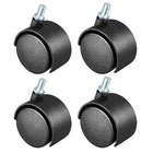 Swivel Casters 2 Inch Nylon 360 Degree M8 x 13mm Threaded Furniture Caster Wheels, 4 Pack