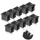 10pcs AC 6A/250V 10A/125V 3P SPDT ON-OFF-ON Snap in Boat Rocker Switch