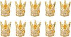 Crown Charm Spacer Beads, 10Pcs 8x12mm Zircon Pave Rhinestone Beads for Bracelet Jewelry Making (Golden)