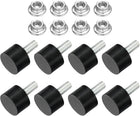 8Pcs M5 Thread Rubber Mounts, Vibration Isolators, Cylindrical Shock Absorber with Studs 15 x 10mm with Non-Slip Nuts