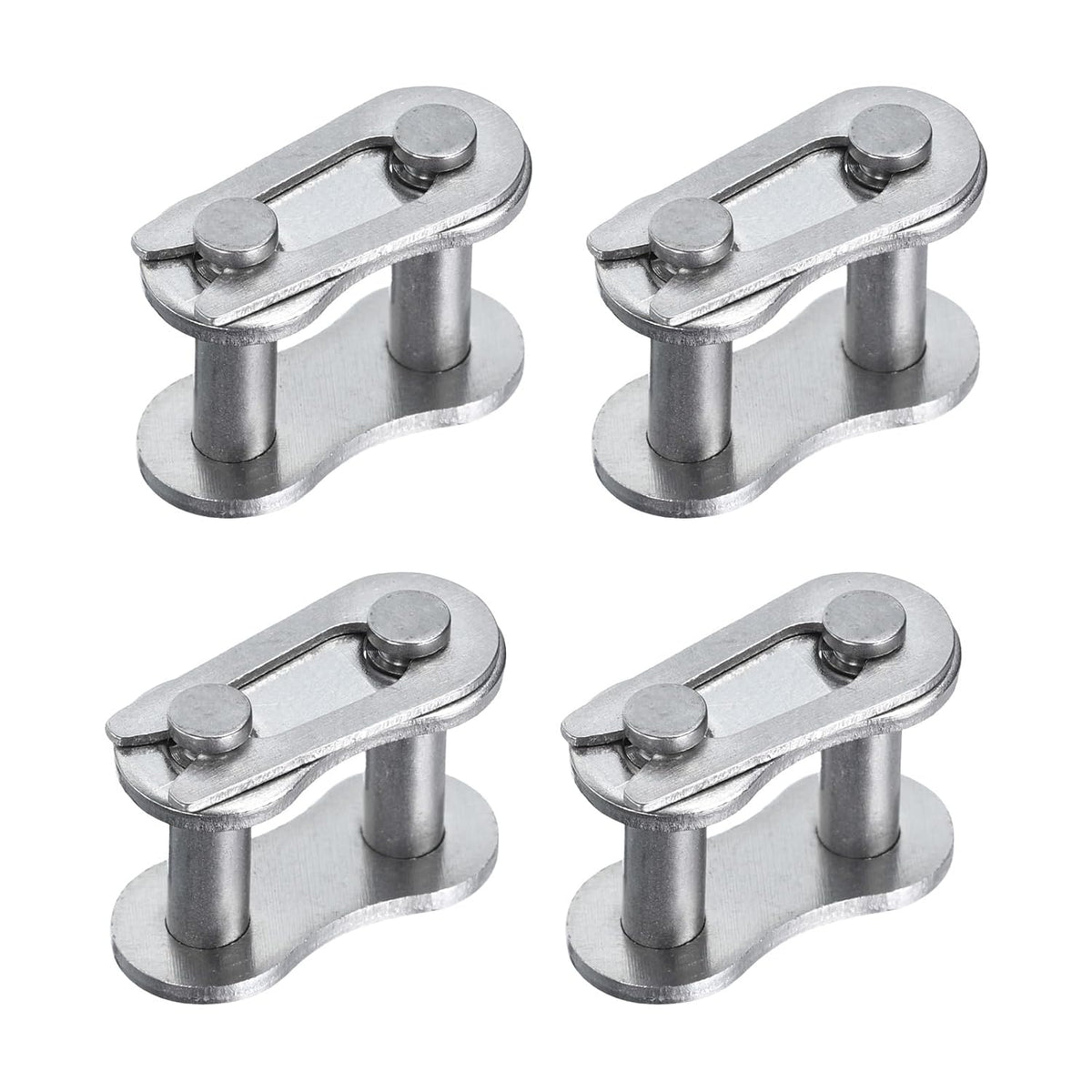 4Pcs #41/ DIN/ISO 085 Chain Master Connector Link Roller, 1/2" Pitch Stainless Steel, Standard Connecting Split Links