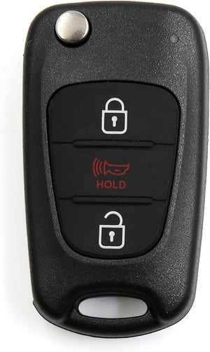 Zastępcza pilota do kluczyka Car Replacement Remote Control Flip Key Fob Shell Case NYOSEKSAM11ATX dla Kia Soul 2010 3 przyciski Czarny