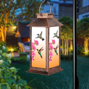 LinkMejor Solar Lanterns Outdoor Waterproof Garden Decor Birthday Gifts for Women Mom Grandma Sister, Hanging LED Plastic Solar Lights Outside Gardening Decorations for Yard Patio Backyard