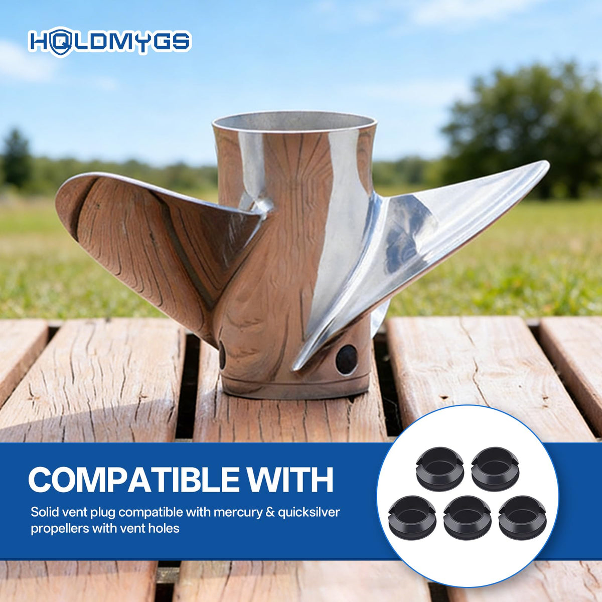 LinkMejor 19-8M0214985 Solid Propeller Vent Plug, 5Pcs