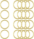20Pcs Open Jump Rings, 30mm/1.18" OD Brass Jump Ring Connectors 3mm Thick O Rings for Necklaces Bracelet Jewelry Making Keychain DIY Craft, Gold Tone