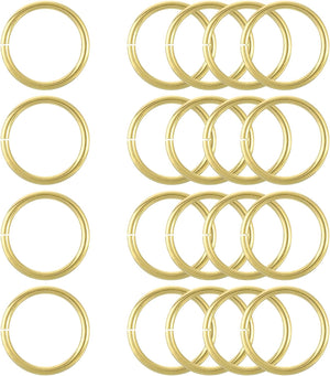 20Pcs Open Jump Rings, 30mm/1.18" OD Brass Jump Ring Connectors 3mm Thick O Rings for Necklaces Bracelet Jewelry Making Keychain DIY Craft, Gold Tone