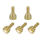 5Pcs Brass Knurled Thumb Screws, M4x10mm Shoulder Bolts Stepped Grip Knobs Fasteners Solid Brass Diamond Knurled Thumb Screws Knobs for Electronic, Mechanical