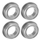 MF106ZZ Flanged Ball Bearing 6x10x3mm Double Shielded Chrome Steel Flange Bearings, 4pcs