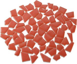500g/1.1LB Irregular Ceramics Mosaic Tiles, 1.3-2 cm Bulk Stained Ceramic Mosaic Pieces Stones Mosaic Kits for DIY Art Craft Projects Home Decor, Red