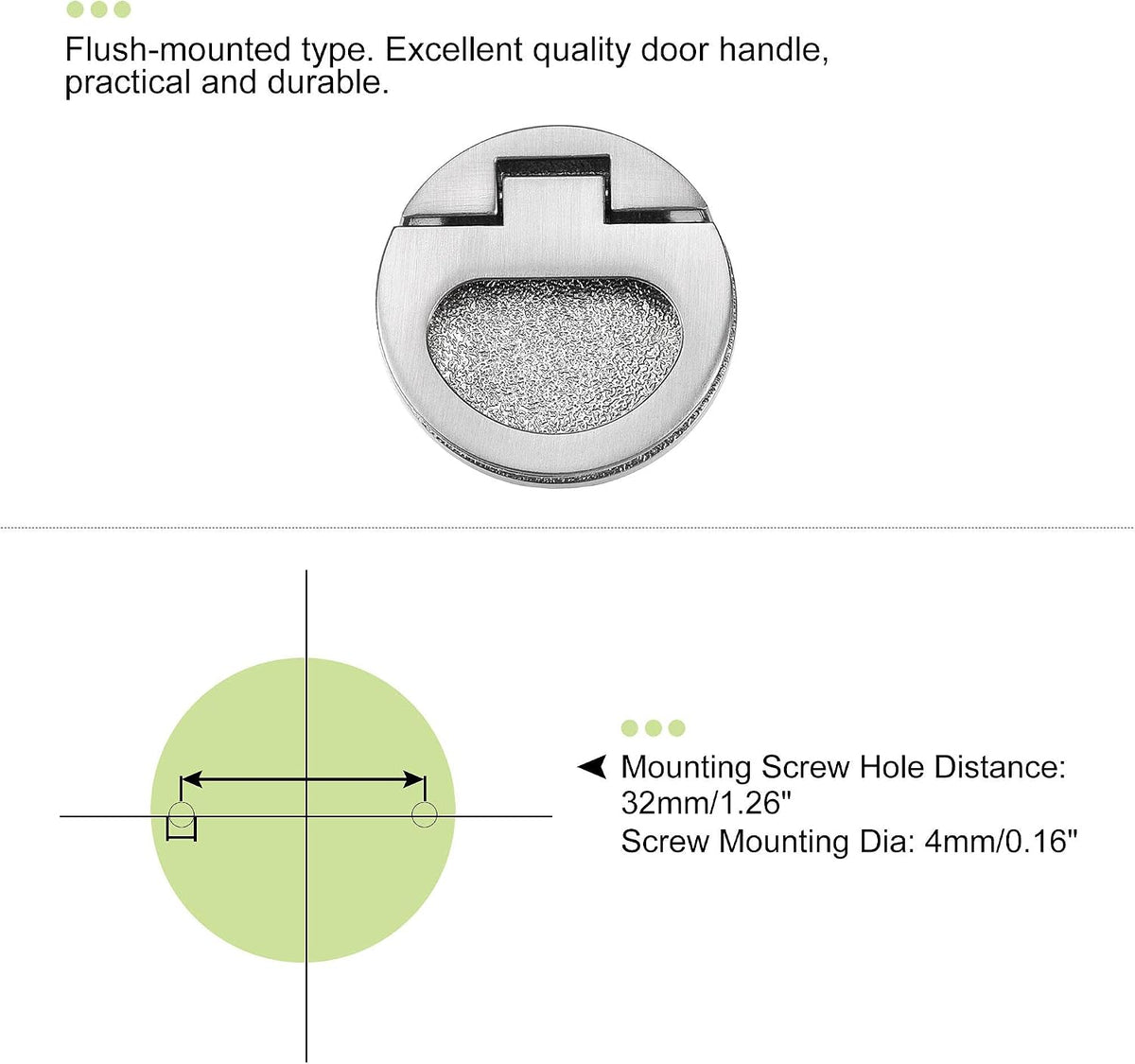 Disponível em 3 unidades, Puxador de Porta de Gaveta Plana 43,5x7mm, Tom Aço Escovado