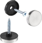 Mirror Screws, 18mm/0.71", 28pcs Decorative Cap Fasteners Cover Nails, Wire Drawing, Silver Tone 201 Stainless Steel