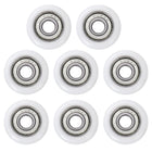 8Pcs Ball Bearing Guide 8x30x8.5mm Double Shielded Chrome Steel Bearings Rolling Wheel for Total Gym Parts, White