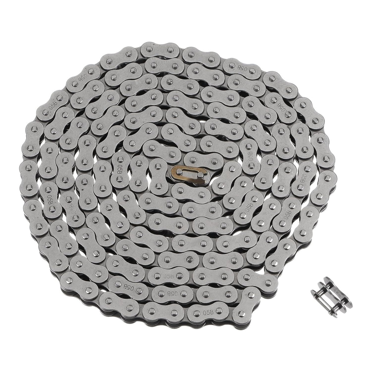 05B Metric Standard Roller Chain, 5 Feet Carbon Steel Chains 8mm Industrial Roller Chain Drive Chain for Motorcycle Bicycle Industrial Machinery -190 Links