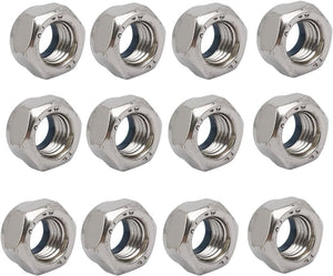 12pcs M12 x 1.5mm Pas Metric Fil Roză 304 Oțel Inox Hex Lock Nuts