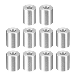 10Pcs Aluminum Spacer 3/4" OD x 5/16" ID x 15/16" Length Screw Standoff Bushing Plain Finish Unthreaded Round Metal Spacer for Screws Bolts and Rods, Silver