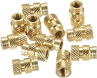 Knurled Insert Nut M3 x 8mm L x 5mm OD Female Thread Brass Embedding Nut 100 Pcs