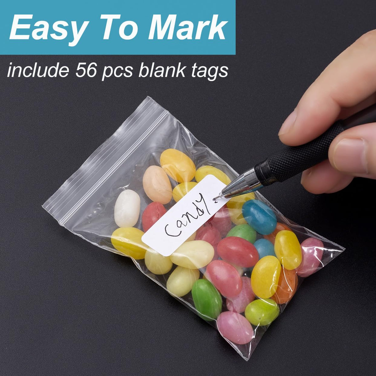 4 x 6 Tommer 200 stk. Små Plastikposer, 2 Mil Små Rullelommer