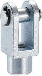 Air Cylinder Rod Clevis End 60mm Length M12x1.25 Female Thread Y Connector