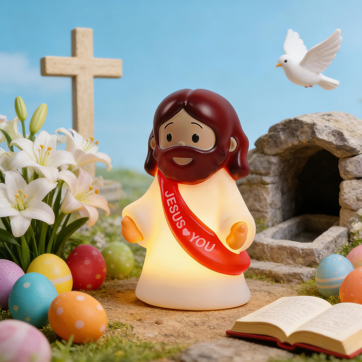 LinkMejor 3 Pack Jule Tap-Dimmbar Jesus Natlys Lampe