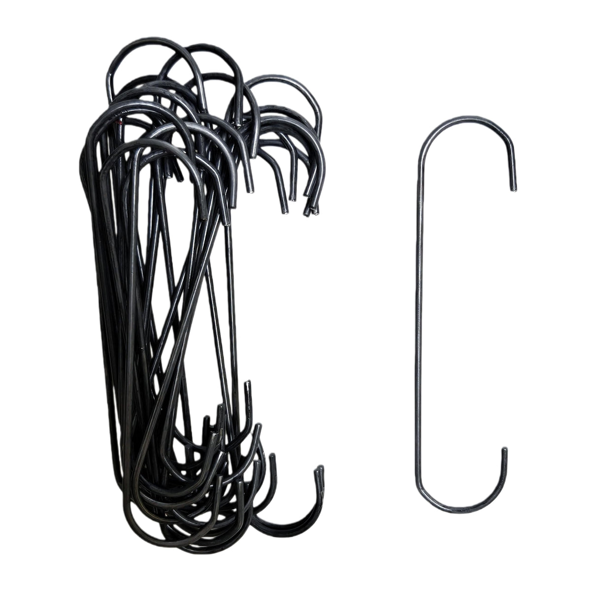 LinkMejor 25 pièces, crochets en fil de 6" de 0,12", crochets suspendus avec revêtement en poudre