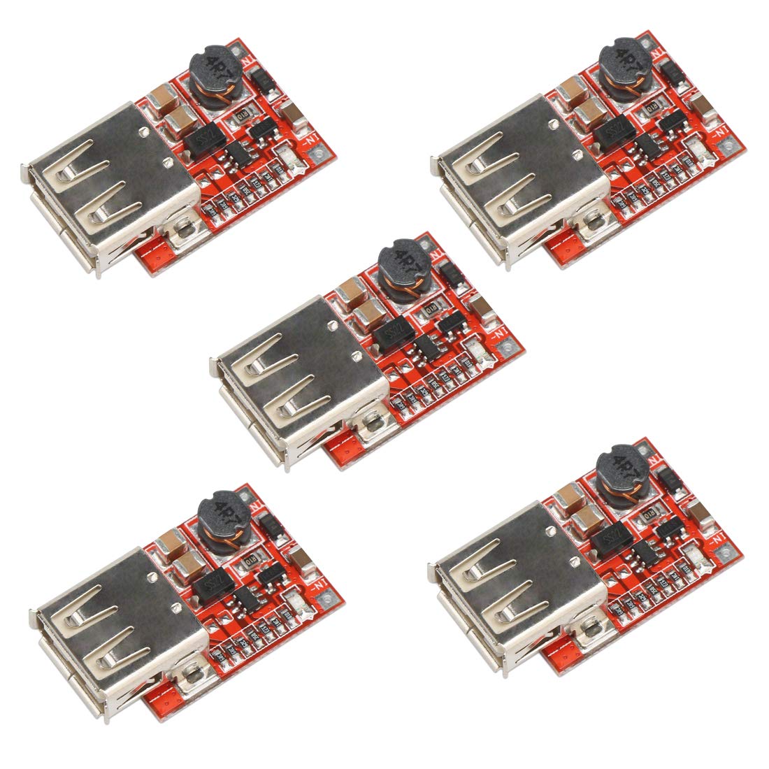 LinkMejor 5pcs DC-DC Buck Step Down Modul 6-20V 12V/20V auf 5V 3A USB Lademodul