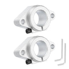 2pcs SHF25 Aluminum Linear Rod Rail Shaft Support for 25mm Diameter Shaft, Linear Motion Rail Guides Mounting Bracket for CNC Machine, 3D Printer, Automation Equipment, Silver Tone
