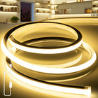 LinkMejor LED Strip Lights Yellow 32.8ft 110-120V Neon Rope Lights,Flexible Silicone Outdoor Waterproof Neon Strip Lights for Bedroom,Mirror,Kitchen Cabinet, Living Room,Halloween Decor