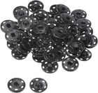 40 Sets Sew-on Snap Buttons, 19mm 0.75 Inch & 12mm 0.83 Inch Copper Metal Snap Fasteners Press Studs Buttons for Sewing Clothing DIY, Black