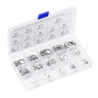 E-Clip Circlip - 215Pcs 14-Size External Retaining Shaft Snap Ring Washer 304 Stainless Steel Assortment Set Silver- Size: 1.5mm to 15mm
