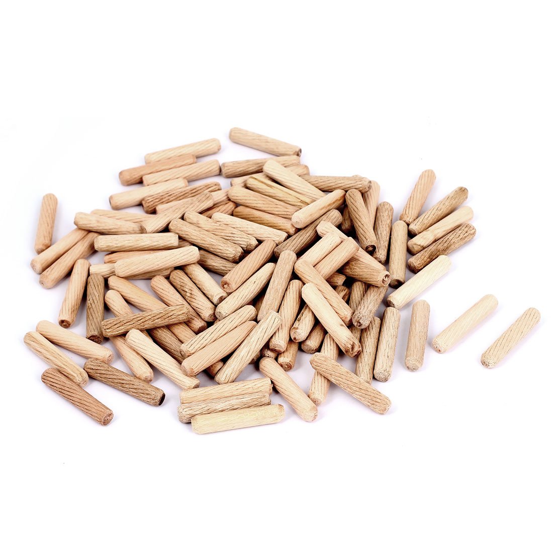 Furniture Cabinet Drawer Slant Line Round Wooden Dowel 8mmx40mm 120Pcs