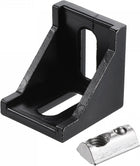10pcs 40x40mm Inside Corner Bracket Gusset Black, 10pcs Roll-in Spring M8 T Nut for 4040 Series Aluminum Extrusion Profile