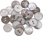 25 Pcs Natural Shell Buttons, 2 Hole Mother of Pearl Buttons 23mm Sewing Craft Buttons for Shirt Sewing DIY Crafts Decoration, Grey