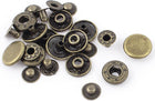 LinkMejor Metal Sewing Poppers Snap Fasteners Press Stud Button 15mm Dia 6 Sets