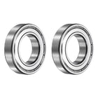 2Pcs 6007ZZ Deep Groove Ball Bearings, 35x62x14 mm High Speed Double Metal Shielded Bearing Pre-Lubricated and Stable for Industrial Machinery Repairs 3D Project