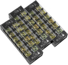 3 Pcs Dual Rows 6 Positions 600V 25A Cable Barrier Block Terminal Strip TB-2506L