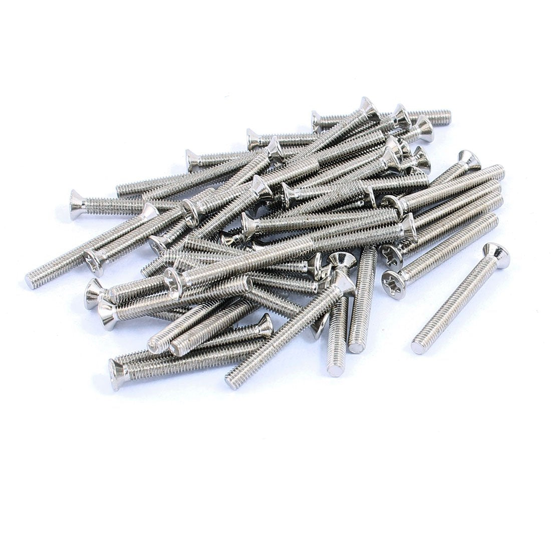 50pcs M3x25mm Stainless Steel Countersunk Flat Head Phillips Machine Screws Bolts