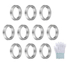 6703ZZ Deep-Groove Ball Bearings for Hard Drive, P6 Accuracy Class 17mm x 23mm x 4mm Seal Bearings with Fiber Gloves, Double Metal Sealed Bearing Steel Skateboard Bearings 10Pcs