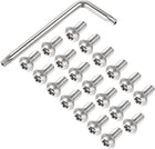 M8x16mm Torx Security Machine Screw, 20pcs Pan Head Screws Inside Column, with T40 L-Type Wrench, 304 Stainless Steel Fasteners Bolts