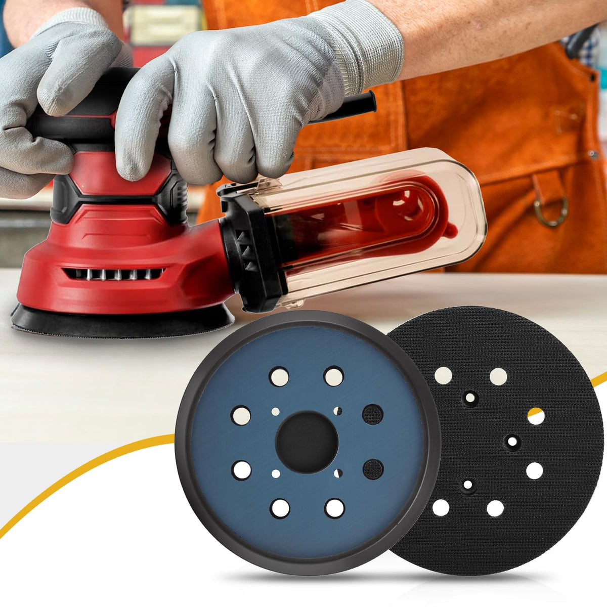 LinkMejor Orbital Sander Pad Replacement for SKIL SR211601, 2 Pack
