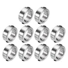 10pcs Set Screw Collars 12mm Bore 304 Stainless Steel Shaft Collars, 17mm OD, 6mm Width Axle Collar Clamp for Linear Rod Shaft Guide